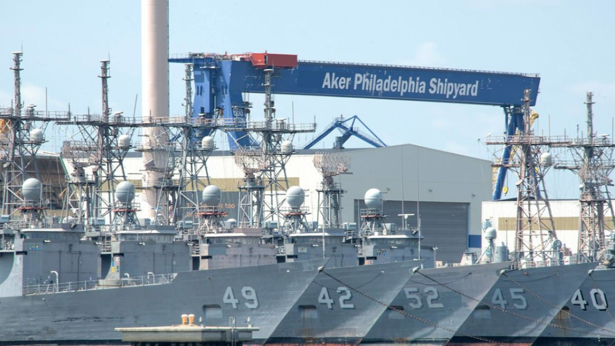 A photo of the Philadelphia Shipyard
