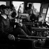 Congressman Deluzio piloting a tugboat