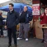 Deluzio Clinton Picket Line Visit
