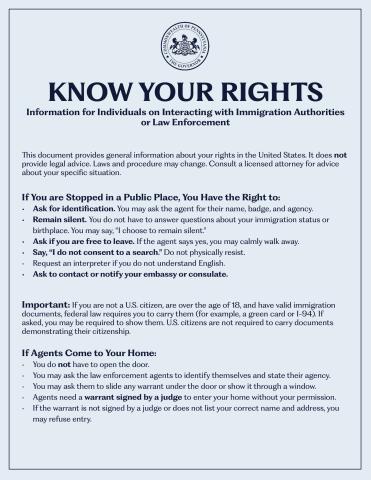 Know Your Rights 1